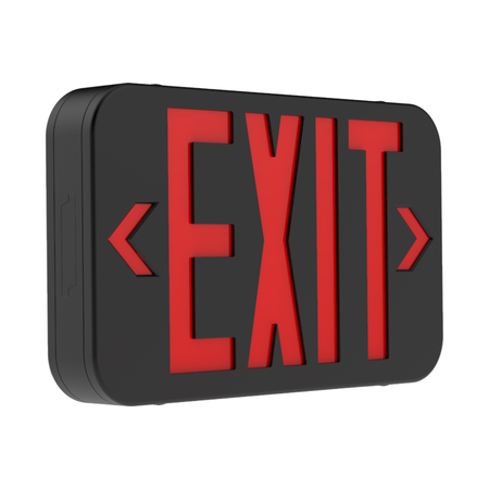 COMPASS LED Red Exit Sign, AC Only CARB